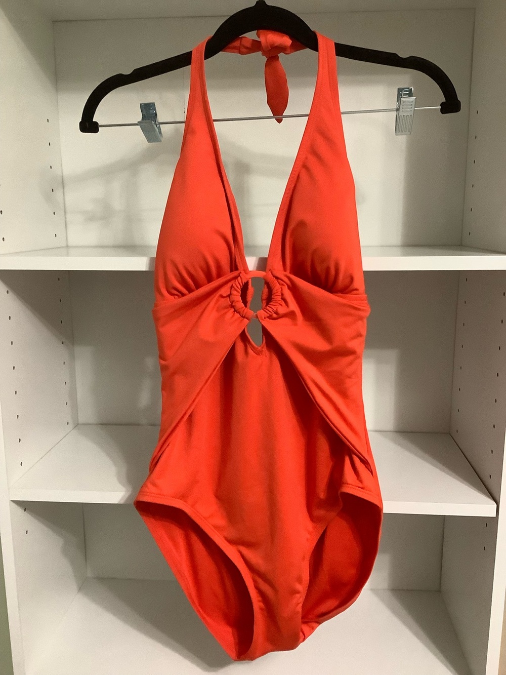 Carmen Marc Valvo halter one-piece swimsuit Size 10 NWOT